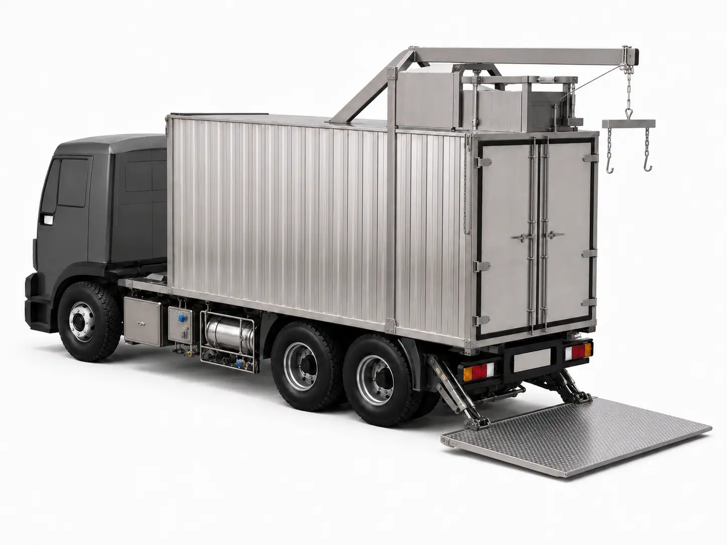 Mobile cattle and sheep slaughtering vehicle